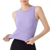 Yoga Outfit Cross-border Rib Running Sports Soutien-gorge Femmes Gilet sans manches Sous-vêtements de fitness avec coussin de poitrine multicolore