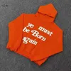 2023 Men's Hoodie CPFM Ye Måste föds igen Brev tryckt High Street Hip Hop Hoodies 13 Color Hooded Sweatshirt Hoodie 2107
