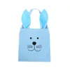 Påskförvaringspåsar Easter Present Bag Jute Bunny Jewely Display Bag unik Design Burlap Easter Tote With Bunny Ears Kids Baskets Q913