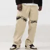 Printemps et automne hommes à la mode européenne et américaine ample imprimé populaire droit Tube pantalons décontractés pour les pantalons pour hommes