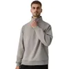 Lu Align Hommes Sweats à capuche Citron Yoga T-shirt à capuche Steady State Femme Demi-zip Rash Guard Running T-shirt Ensemble de chemise Coude Taille Support LL Lu Jogger