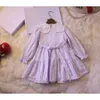 Designer Basic Casual Dresses Girls 'Spring Two Piece Set Woolen Sticked Long Sleeve Dress Liten Fresh Style Cotton