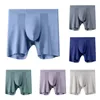 Mutande Boxer in puro cotone da uomo Intimo patchwork in mesh traspirante Vita bassa Mutandine casual elastiche U-convesse