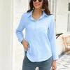 Blusas femininas de alto temperamento boutique camisa superior elegante manga longa solta vermelho primavera e outono roupas de rua