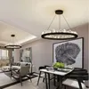 Chandeliers 2024 Modern LED Dimmable Ceiling Chandelier Bedroom Living Dinning Room Luminaire Black&White Crystal