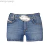 Designer Deisel Femmes Tops Die * Niche haut de gamme sexy hot girl métal D-line short en jean pour les femmes d'été