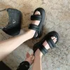 Sandals Summer One Line Buckle Thick Sole Elevated Women's Soft And Comfortable Sports Casual Shoes Party Dating