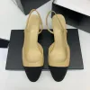 Sandal lyxdesigners Lady Ballet Flats Nya skor Kvinnor Klänningskor Läder Läder Casual Shoe High-Heeled Shoes Ladies Party Sexig Woman High Heels Wedding Shoe Storlek 35-42