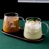 Creatieve Noordse warmgewalste glazen beker Hoge borosilicaat hittebestendige glazen mok