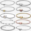 Designer High Quality Bracelets for Women Christmas New Year Holiday Jewelry Fashion Luxury Gift Diy Fit Pandoras Sparkling Bars Bracelet Set with Origin DI55