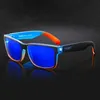 Sonnenbrille KDEAM Sport Herren Spiegel Polarisierte Sonnenbrille Blautöne Markendesigner Rechteck Outdoor Fahren Sonnenbrille Frauen mit Box YQ240120