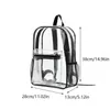 Sac à dos grande capacité Transparent décontracté fermeture éclair étanche clair sac d'école Visible Pvc voyage