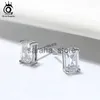 Stud orsa juveler fyrkantig diamantform design studörhängen för kvinnor 925 sterlsilver vintage accesorios glänsande öronningar ose332 5mm J240120