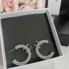 Charme vrouwen cadeau oorbellen luxe designer sieraden hoge kwaliteit vergulde oorbellen boetiekstijl sieraden ontwerp voor vrouwen nieuwe verzilverde oorbellen met doos