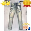 Tasarımcı Erkek Denim Pantolon Marka Pantolon Düz Tasarım Retro Street Giyim Sıras Tıpkı Mor Kot Joggers Pant Pantolon