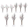 Fleurs décoratives BEAU-9Pcs noël branches nues arbres artificiels hiver affichage décor pour jardin cheminée fée