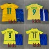 2002 Brasil Retro Soccer Jerseys Ronaldo Kids Kits Football Kits Ronaldinho Kaka R. Carlos Camisa de Futebol Brazils Shirt Rivaldo Classic Vintage Jersey