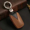 Genuine Leather Car Key Cover for Changan Eado CS35 Raeton CS15 V3 V5 V7 Keyring Shell Fob Case Holder