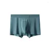 Sous-vêtements pour hommes, sous-vêtements en Fiber de cuivre Modal, Ion négatif 5A, antibactérien, confortable et respirant, pantalon à Angle plat
