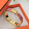 Bracciale in ottone di lusso di design Famoso marchio francese Classico multi colore elettrolitico in oro da donna con fascino dolce gioielli per ragazza moda regalo squisito