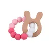 Bibs Burp Cloths New Design Beech Wooden Sile Baby Infant Teething Bracelet Avocado Chew Rodent Teether Toy Drop Delivery Kids Materni Dh912