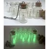 Halsbandörhängen Set Ghost in Bottle Pendant Glow the Dark Dangle Luminous Halloween Jewelry for Women and Girl