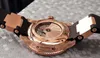 Klasyczny styl Super Quality Un Men zegarki 266-67-3/43 45 mm czarne tarcze Luminous Auto Data Rose Gold Case Guma Premium Mechaniczne automatyczne zegarki męskie