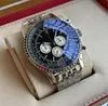 U1 AAA B01 B20 Bretiling horloge 48 mm horloge Navitimer chronograaf batterijbeweging Quartz blauwe wijzerplaat herenhorloges roestvrijstalen band Floding gesp polshorloge