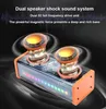 Haut-parleurs Tonlish K07 Transparent Mecha Wireless Bluetooth Double haut-parleurs Rythme acoustooptique Bass TWS Stéréo enceintes stéréo