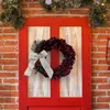Decorative Flowers Christmas Round Wreath Hanging Artificial For Patio Fireplace Porch