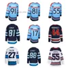 Kyle Connor Nikolai Ehlers RCAF Aniversário Winnipeg Hóquei Jersey Jets Josh Morrissey Mark Scheifele Adam Lowry Logan Stanley Neal Pionk Al 1808 2071 9885