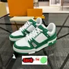 Zapatillas de deporte de diseñador Zapatos casuales Zapatilla de deporte de lujo Virgil Piel de becerro Alta calidad Blanco Verde Rojo Azul Letras Superposiciones Plataforma de cuero Zapatillas deportivas bajas