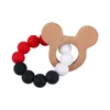 Bibs Burp Cloths New Design Beech Wooden Sile Baby Infant Teething Bracelet Avocado Chew Rodent Teether Toy Drop Delivery Kids Materni Dh912