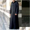 Heren Hoodies Sweatshirts Heren Hoodies Mode Moslim Gewaad Dressing S Arab Dubai Lange Mouw Pure Kleur Thobe Arabische Islamitische Man Cl Dhqtz