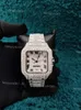 أفضل جودة السعر حركة أوتوماتيكية مخصصة مخصصة مصنوعة Def VVS Moissanite Diamond Iced Out Hip Hop Watch for Men