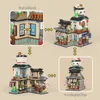 Blocks 1608pcs City Mini Street View Building Blocks Fishery Shop Izakaya Night Market Scene Figure Bricks Toy For Children Xmas Gifts