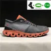 على حذاء على أحذية الجري الجديدة X Designer Sneakers Triple Black White Ash Sploy Gray Aloe Storm Red Red Men Red Orange Low Fashion Mens Womens Sports Trainer