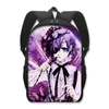 Sacos Anime Black Butler Cosplay Mochila Sebastian Michaelis Cartoon Estudante Escola Bolsa de Ombro Adolescente Laptop Mochila de Viagem