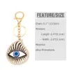 I bulk Creative Big Eye Keychains Pendant Devil's Eye Eyoy Rhinestone Bag Car Keychain smycken Tillbehör gåva grossist