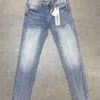 Jeans violets Jeans de créateurs déchirés droits jeans réguliers denim jeans longs noirs droite fermeture éclair braguette longue pantalon mi-trou pour hommes jeans de créateur noirs femmes