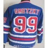 Top Man 99 Wayne Gretzky Vintage Hockey Jersey Black White Navy Blue Yellow Purple Orange Protect Assimable Asiforms 2006 9138