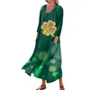 Casual Jurken Comfortabele St. Patrick's Day Print Driekwartmouwen Katoenen Zakjurk voor Dames Vestidos Para Mujer Elegantes