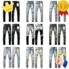 Jeans designer mens denim lila byxor mode byxor av hög kvalitet rak design retro streetwear casual tröjor joggar byxa tvättade gamla jeans