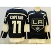 Angeles''kings''los Hockey 8 Drew Doughty Jersey 11 Anze Kopitar 32 Jonathan Quick 22 Kevin Fiala 99 Wayne Gretzky Reverse Retro Black White 6260 7877