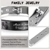 Bracelets Custom Stainless Steel Bracelet for Men Personalized Engraved Photo Text Bracelets Adjustable Men's Family Bracelet Gifts