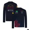 Motosiklet Giyim Forma 1 Takım Sürücüsü T-Shirt 2022 F1 Yarış Takım Tişörtleri Uzun Sleeve Motorsport Yaz O Boyun Nefes Alabası Tişört Mo Otlov