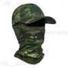 Visors Summer Camouflage Baseball Cap with Full Face Mask Scaf Bicycle Sports Cover Hiking Tactical Military Balaclava Hat 135