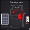 Solar Rugzak Heren Rugzakken Cartoon Anti-Diefstal Waterdicht 14Inches Vrouw USB Opladen Reizen Schooltassen Voor Tieners Designer 010 Dheya