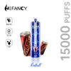 Hifancy Star Puff 15K Vape E-Zigarettenstöße 15000 Einweg-Vaper 24 ml profilierte Pods 0,6 Ohm Mesh Coil Vapes 2% 3% 5% Puffbar 750mAh Batterie Vaper E-Zigarette