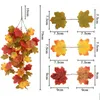 Symulacja kwiatów dekoracyjna Rattan Wiszący wystrój sztuczne kolorowe liście winorośl girland roślina domowa dekoracja ogrodu